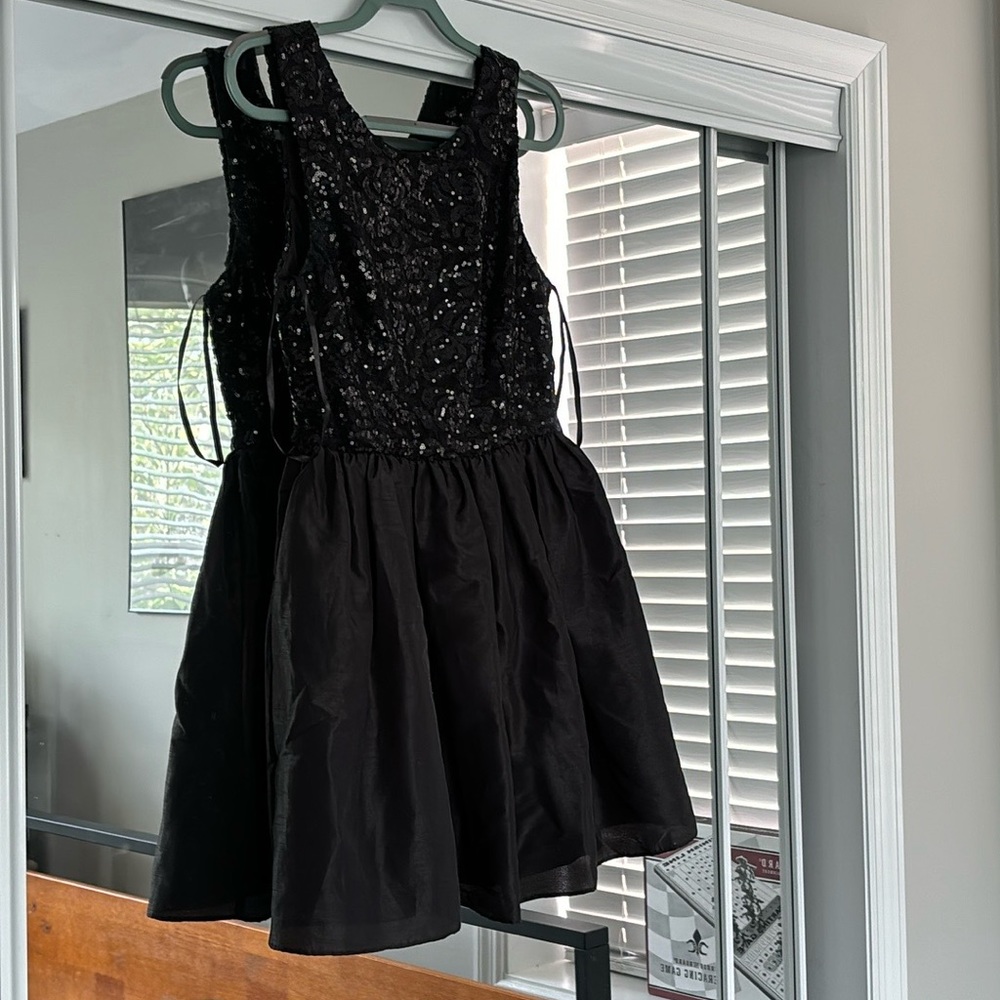 Black sequin homecoming dress